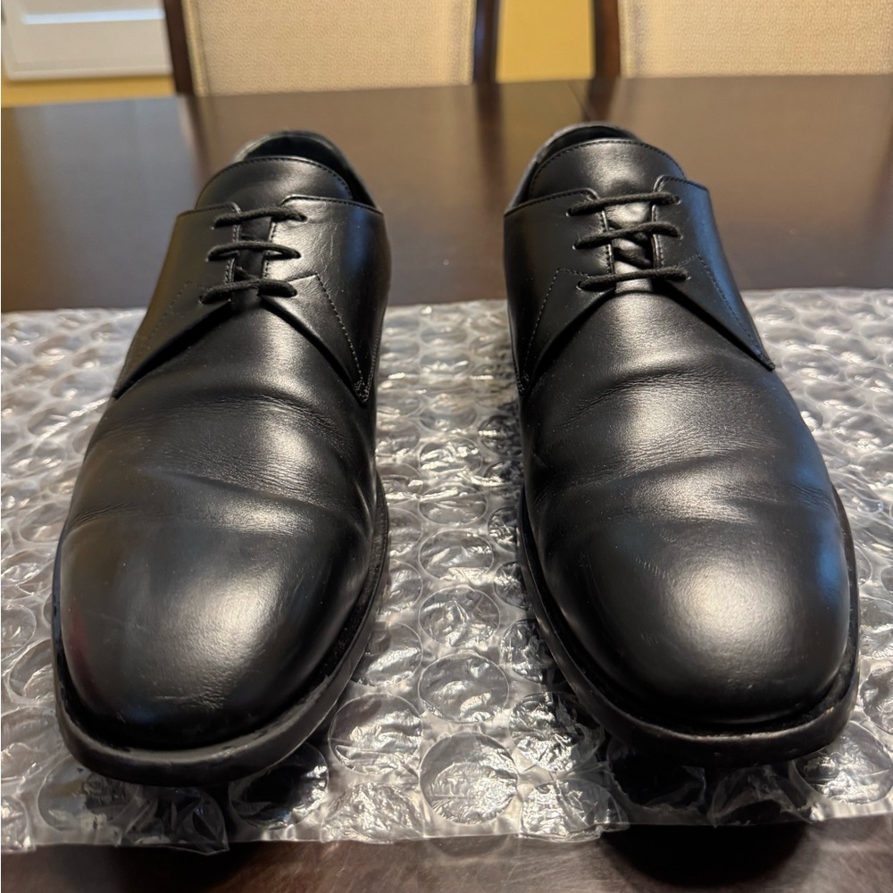 Authentic Balenciaga Black Leather Lace Up Dress Shoes Size 45 / US 12 - Picture 5 of 16